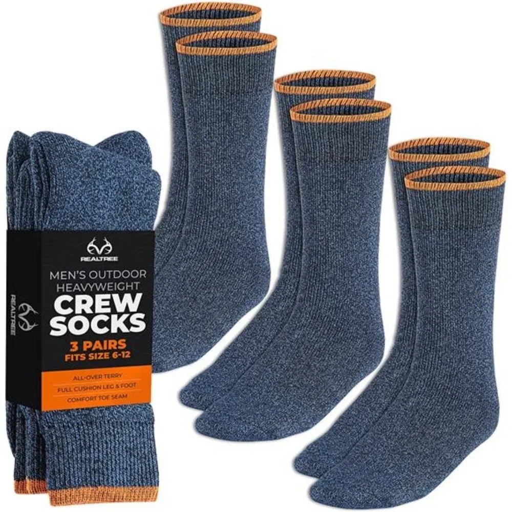 3 Pack Heavy Weight thermal Crew Sock - Thick Insulated Socks for Boots